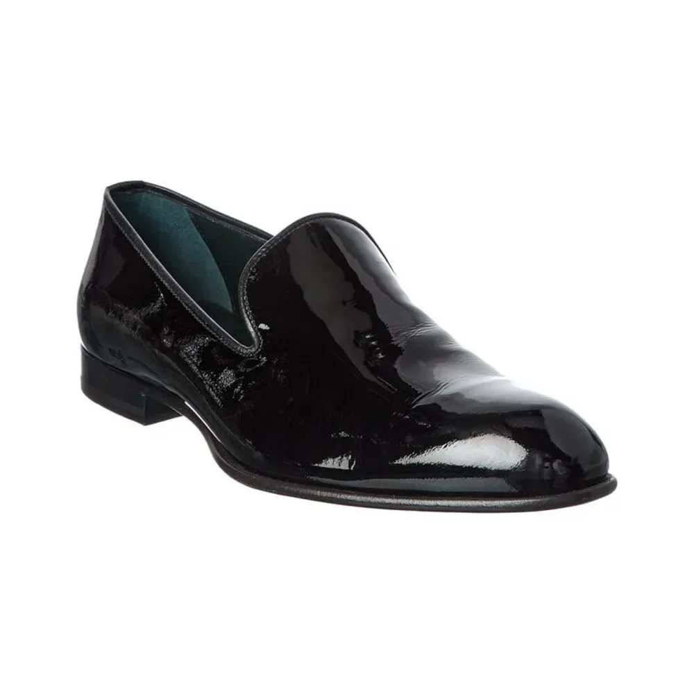Brioni Patent Leather Loafer, Black